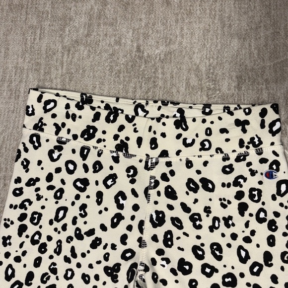 NWT Champion leggings girls sz large 11/12 animal print cheetah cream black - Picture 3 of 6